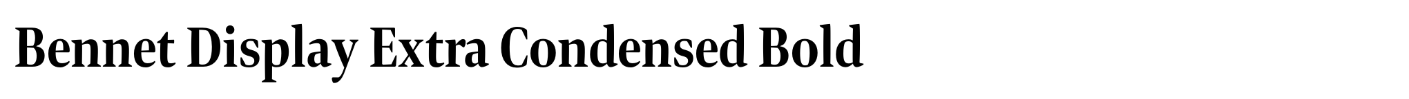Bennet Display Extra Condensed Bold image